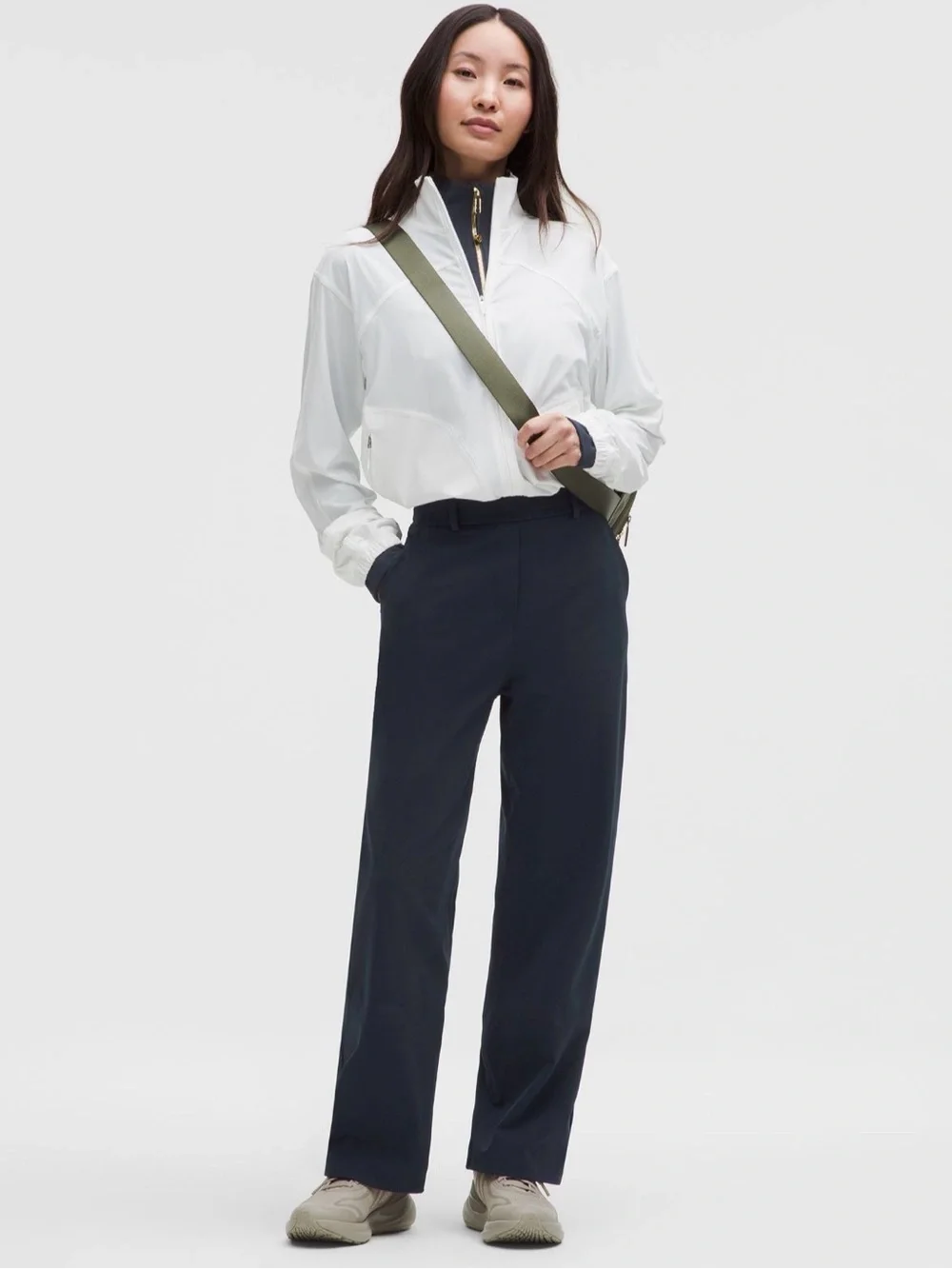Lululemon Daydrift High-Rise Straight-Leg Trousers Navy M